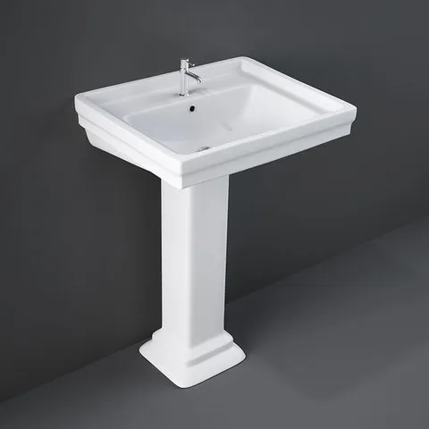 RAK - BRISTOL WASH BASIN W/ FULL PEDESTAL (55CM)